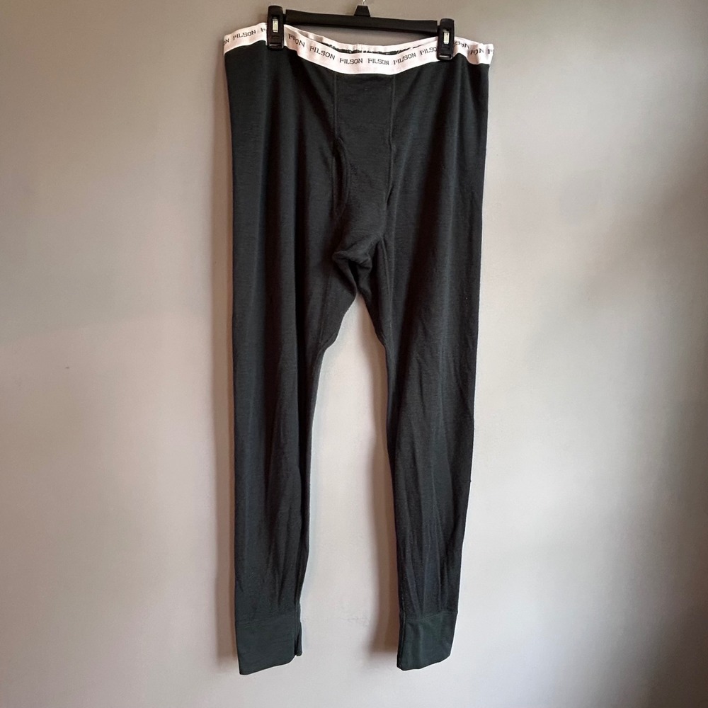 Filson Mens XXL 100% Merino Wool Long Johns Thermal Base Layer Pants Green